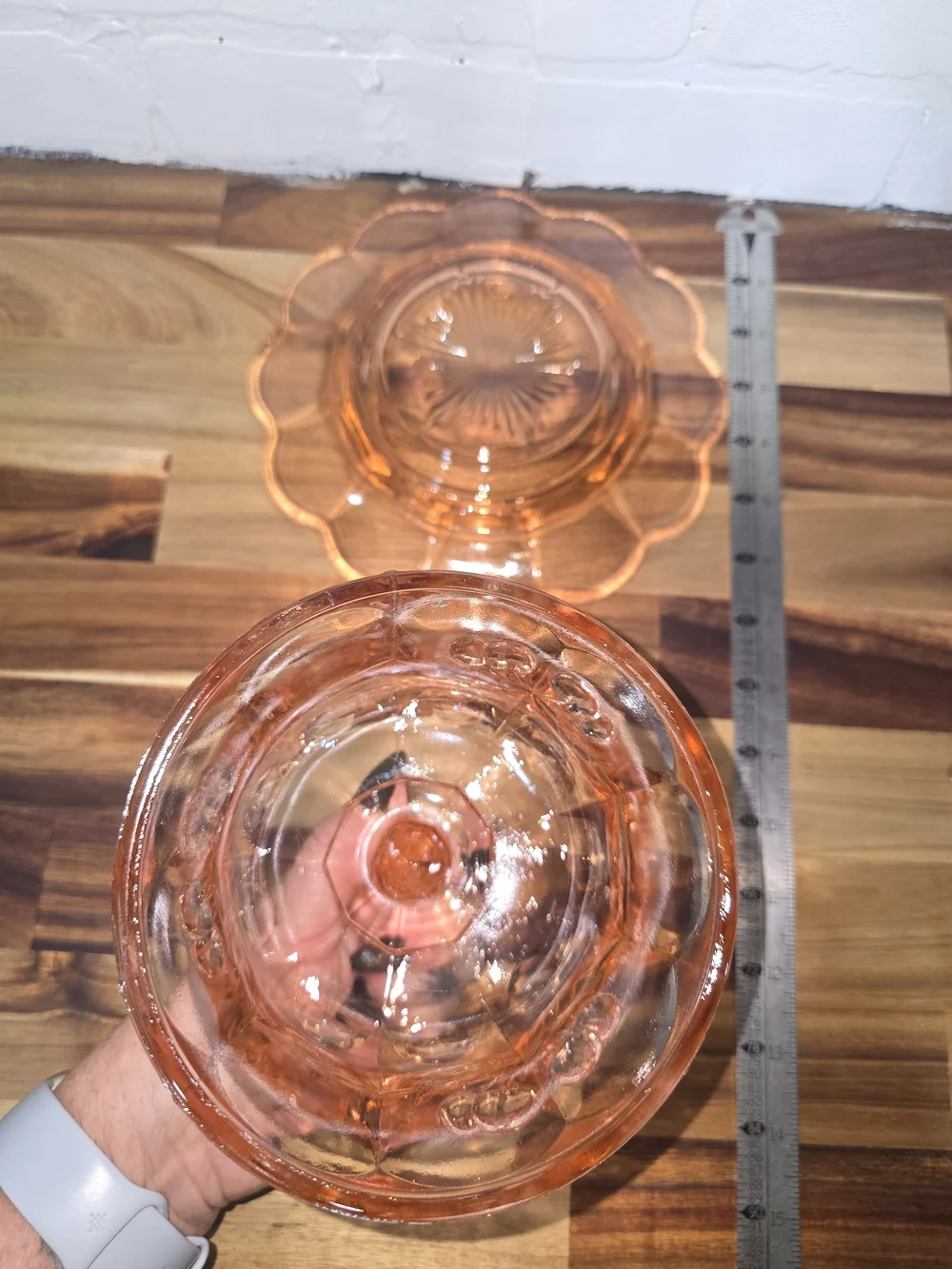 Cherry And Cable Fingerprint Cloche Butter Dish Mosser Glass